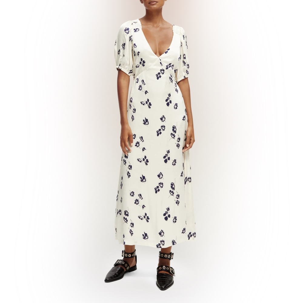 SCOTCH & SODA V-NECK OPEN BACK MAXI DRESS - Picture 7 of 13